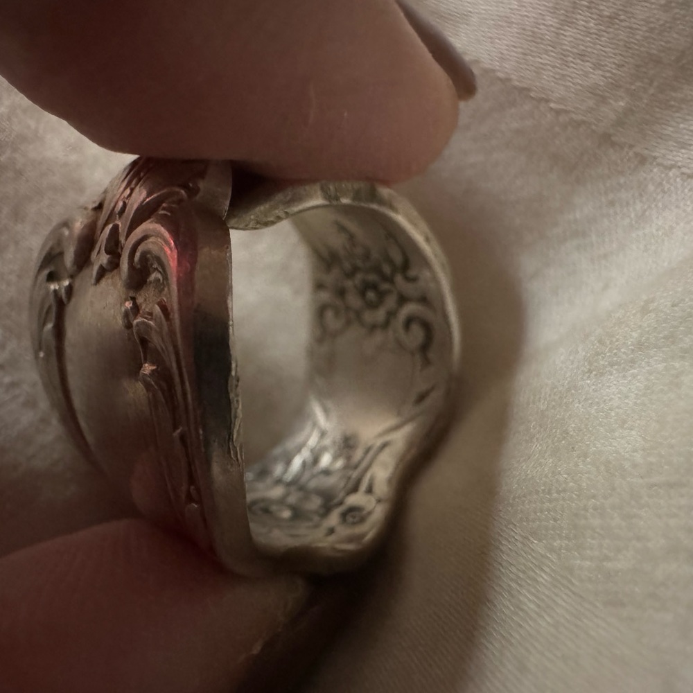 Elegant sterling Silver spoon Ring, sz 8 - Picture 4 of 5